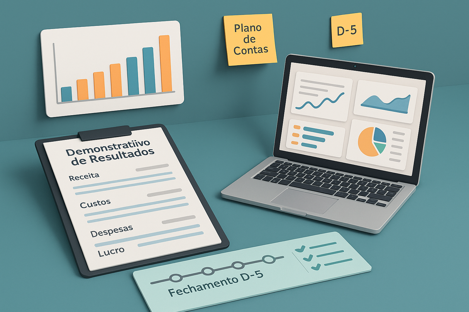como implementar um DRE gerencial simples e útil — estrutura do DRE e rotina de fechamento